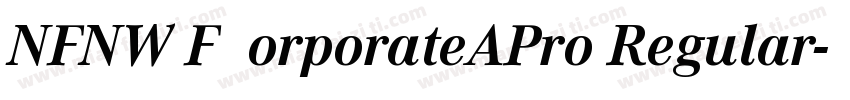 NFNWZF CorporateAPro Regular字体转换